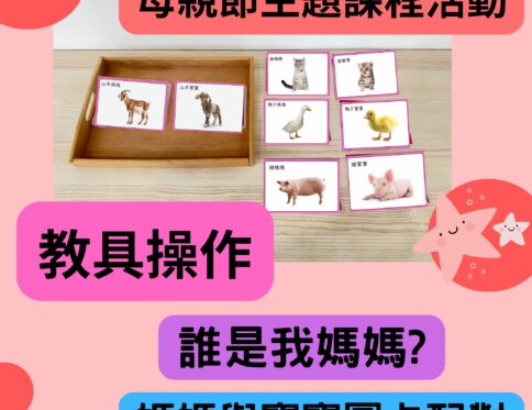 🌸母親節主題｜教具操作｜誰是我的媽媽？｜圖卡配對